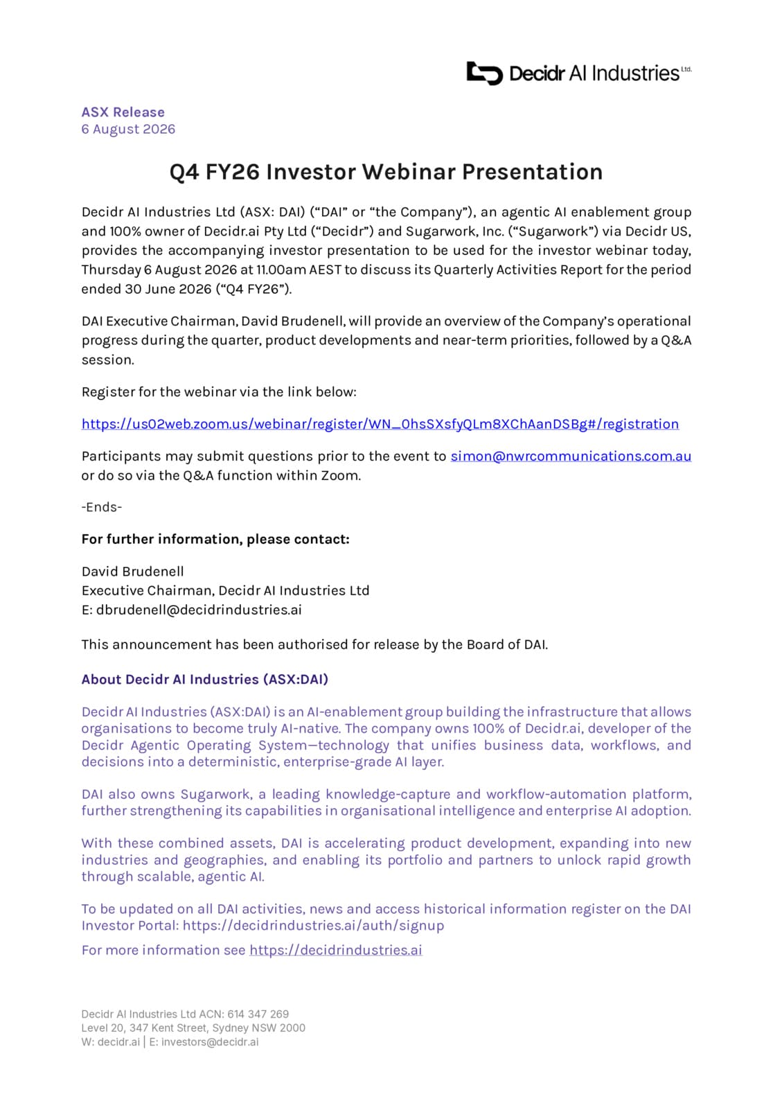 Q4 FY26 Investor Webinar Presentation